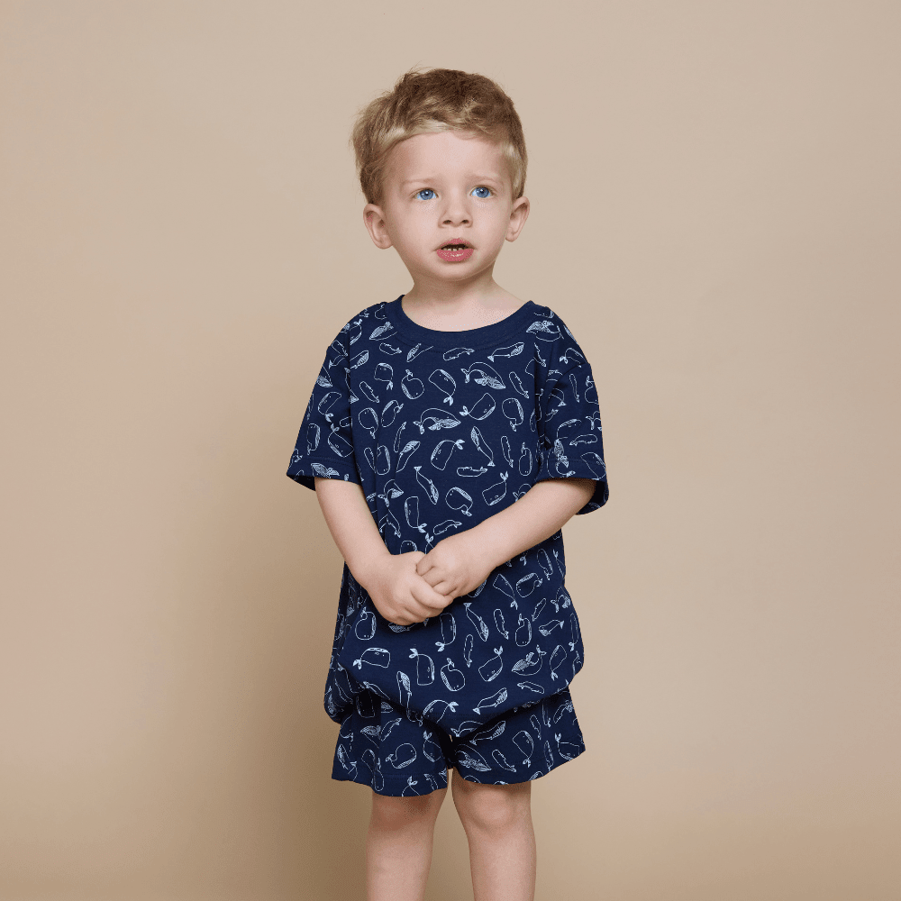 Pijama corto ballena niño - SimplyB