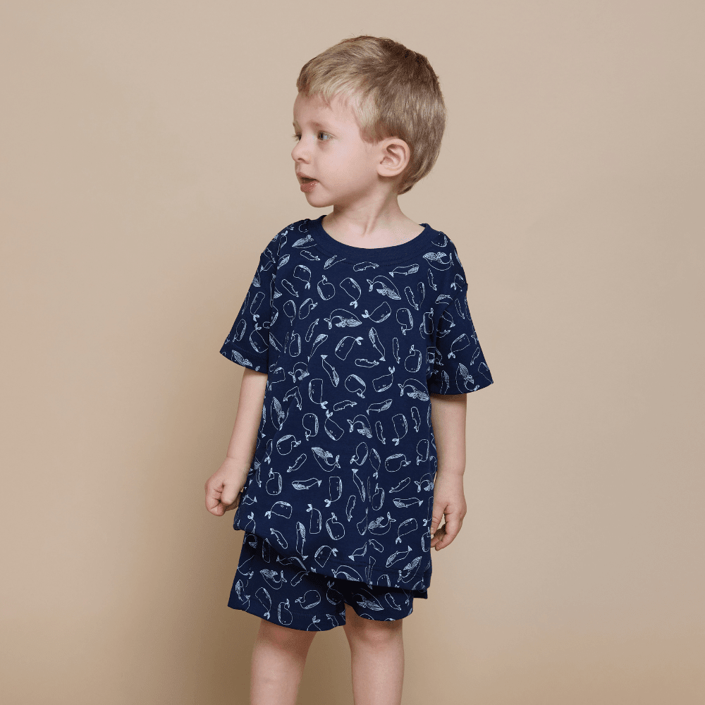 Pijama corto ballena niño - SimplyB