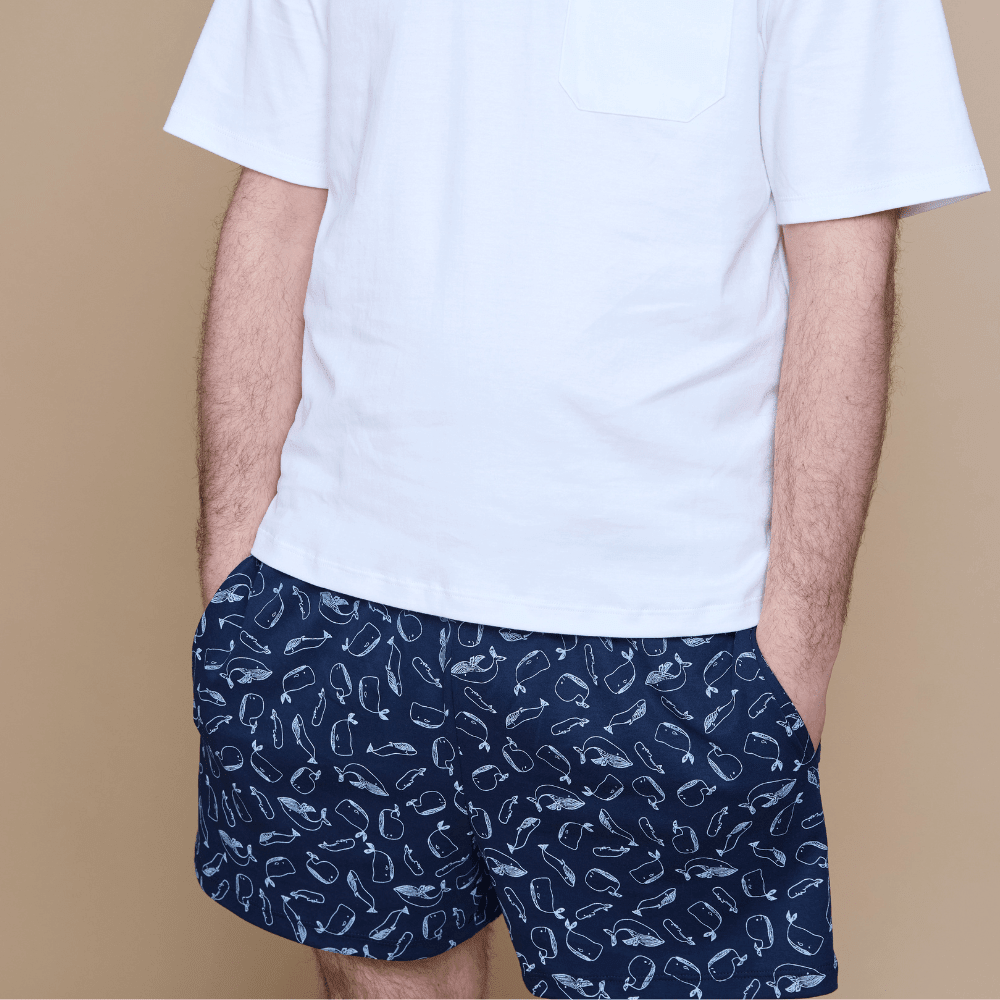 Pijama corto ballenas hombre - SimplyB