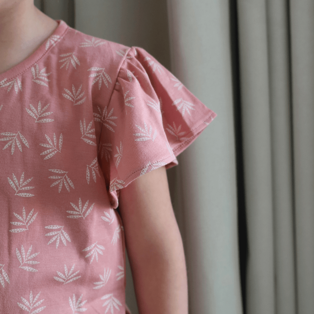 Pijama corto espiga palo rosa niña - SimplyB