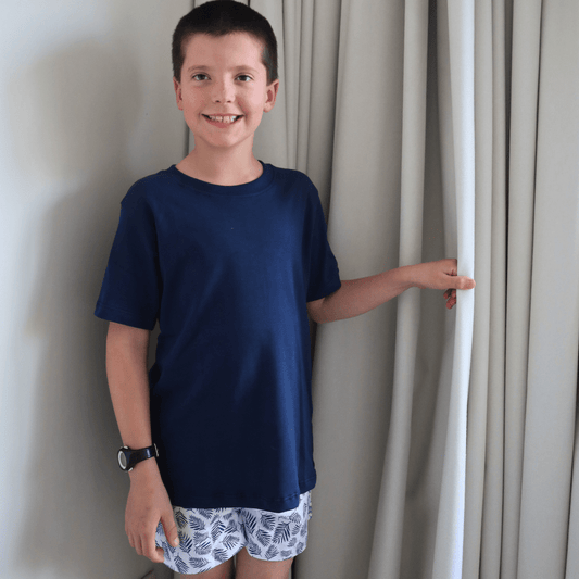 Pijama corto helecho azul niño - SimplyB