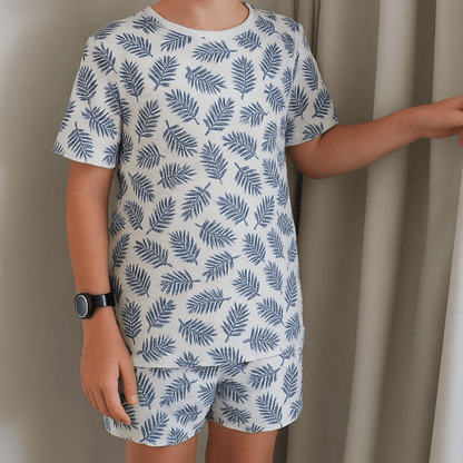 Pijama corto helecho azul niño - SimplyB