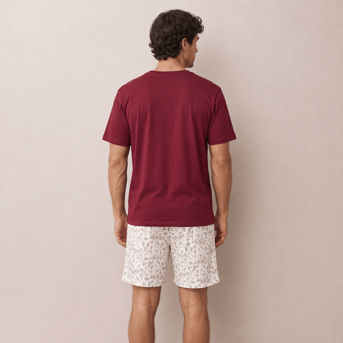 Pijama corto navideño hombre algodón pima - SimplyB