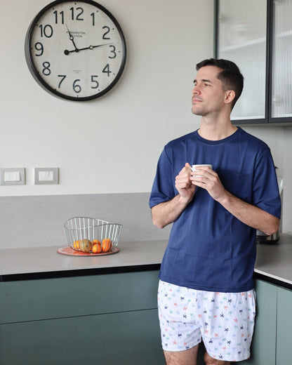 Pijama corto palmeras de colores hombre - SimplyB