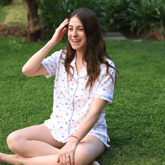 Pijama corto palmeras de colores mujer - SimplyB