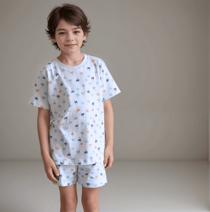 Pijama corto palmeras de colores niño - SimplyB