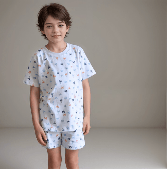Pijama corto palmeras de colores niño - SimplyB