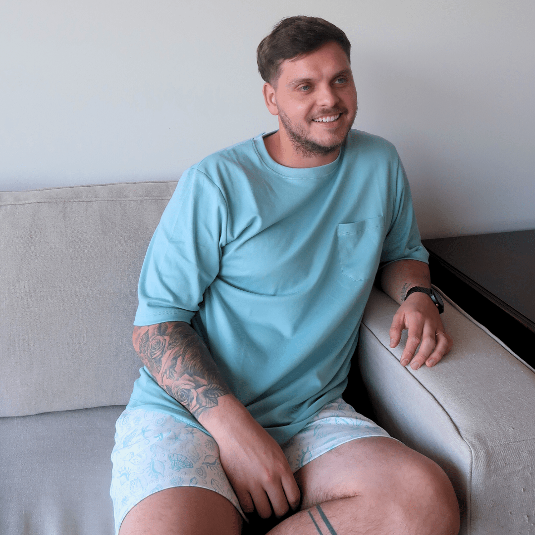 Pijama Hombre Corto Algodón Pima Bajo del Mar - SimplyB