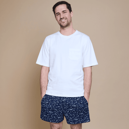 Pijama Hombre Corto Algodón Pima Ballenas - SimplyB