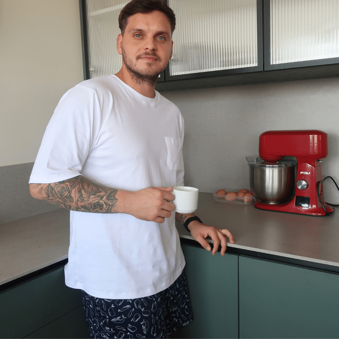 Pijama Hombre Corto Algodón Pima Ballenas - SimplyB