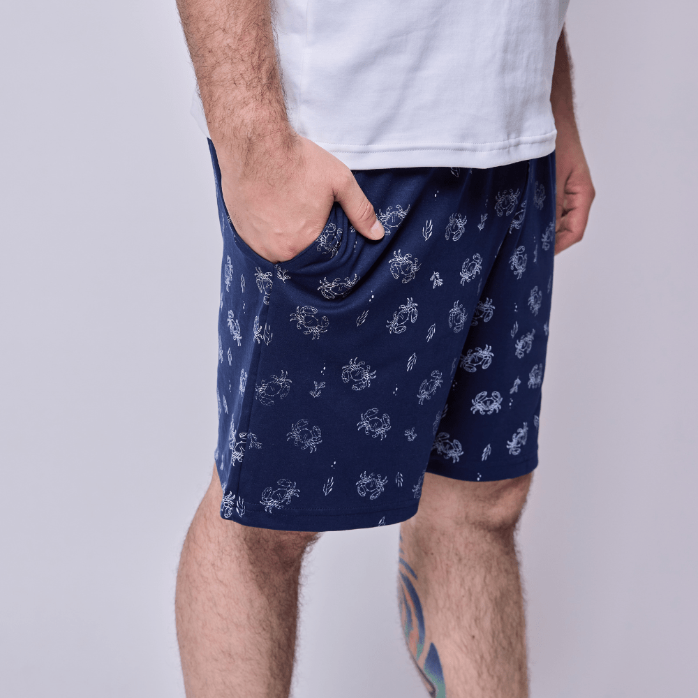 Pijama hombre corto cangrejos algodón pima - SimplyB