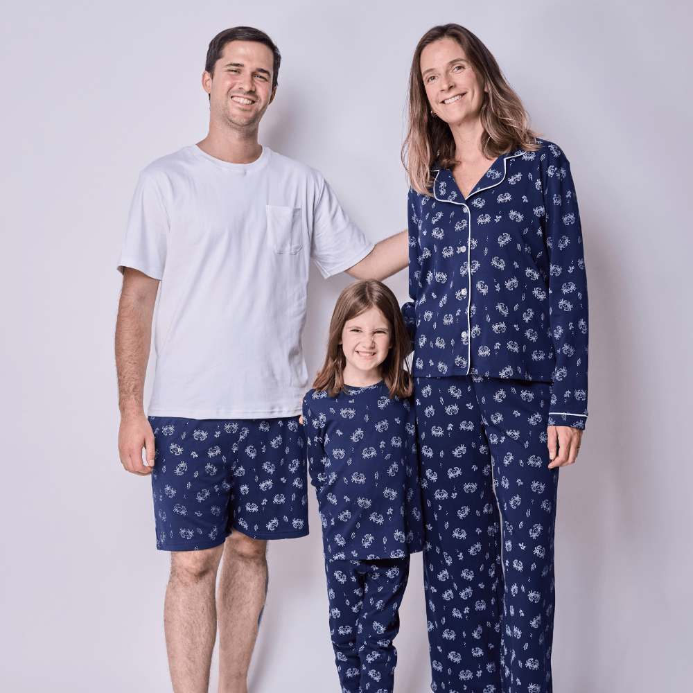 Pijama hombre corto cangrejos algodón pima - SimplyB