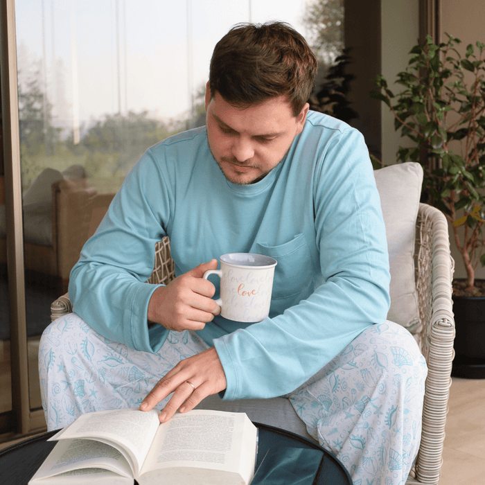Pijama Hombre Manga Larga Algodón Pima Bajo del Mar - SimplyB