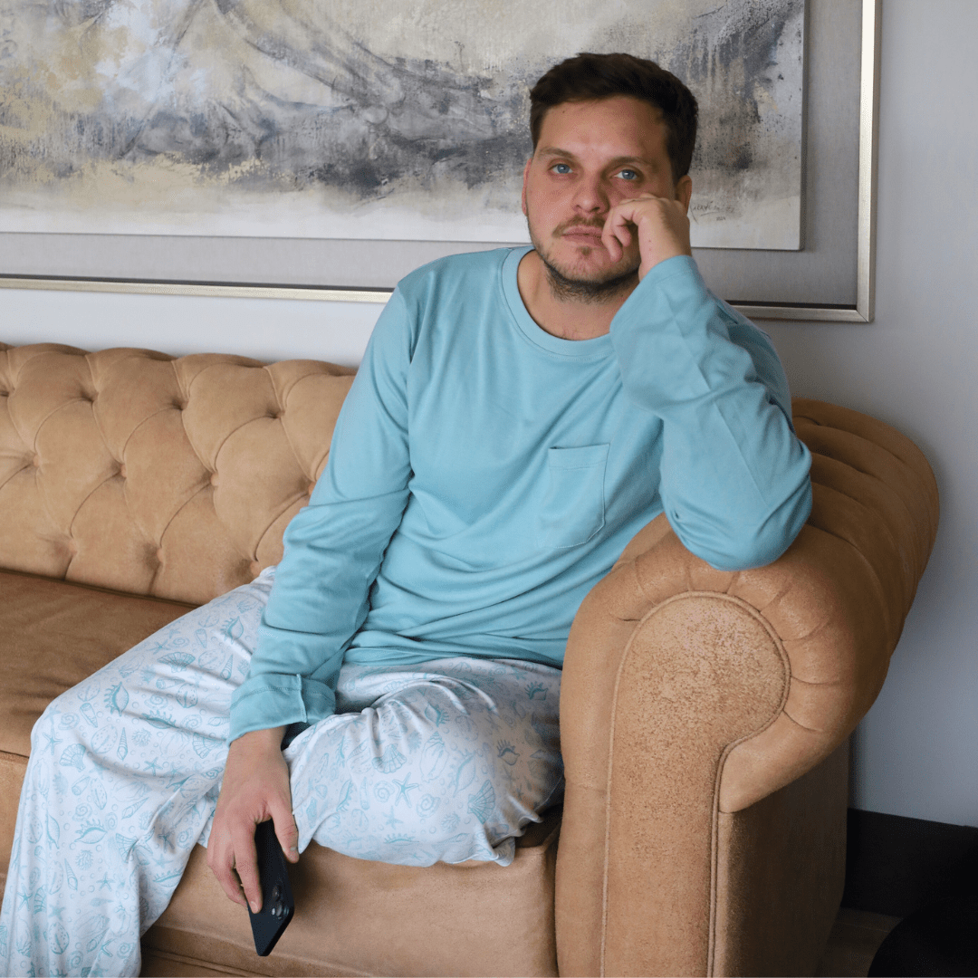 Pijama hombre manga larga bajo del mar algodón pima - SimplyB