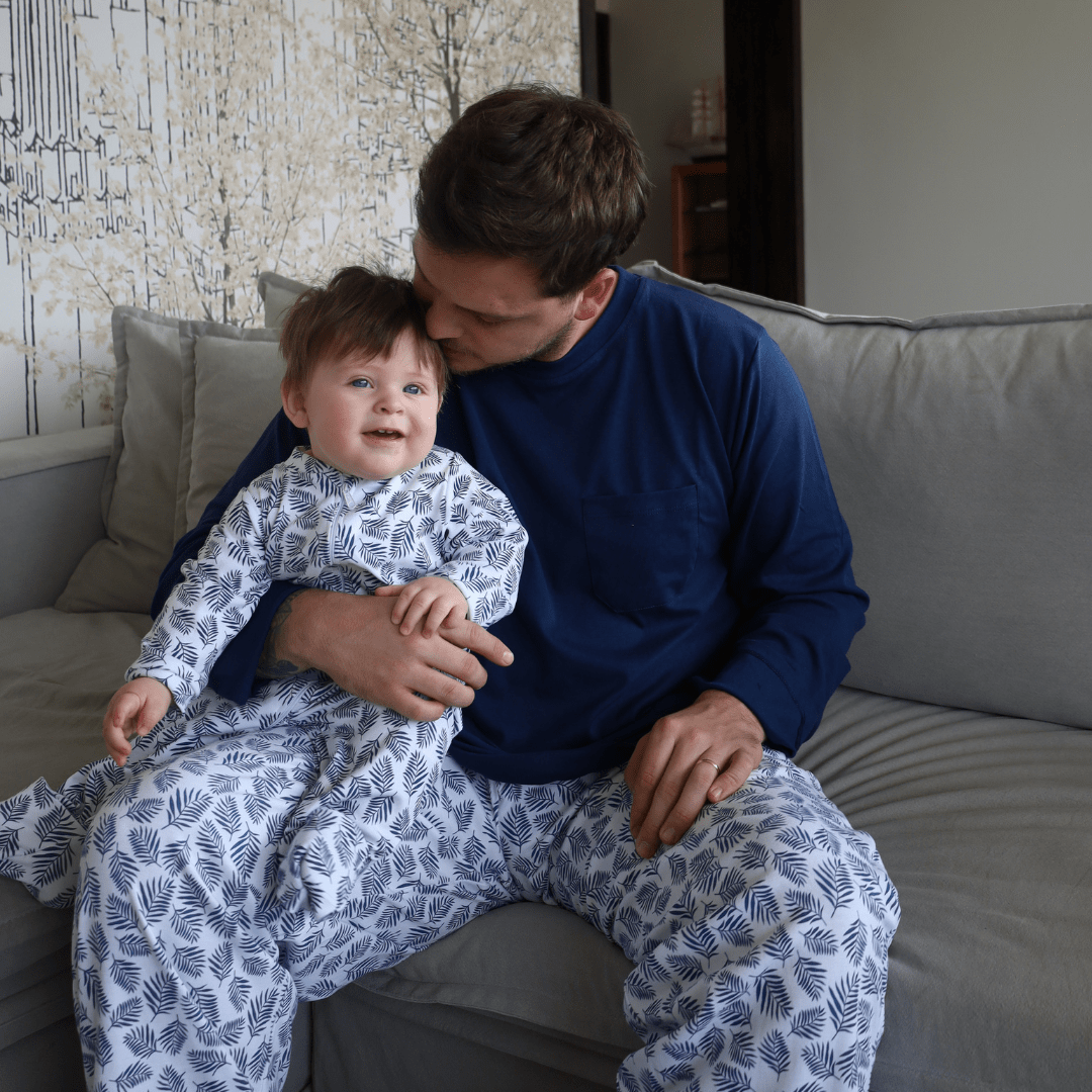 Pijama hombre manga larga helecho algodón pima - SimplyB