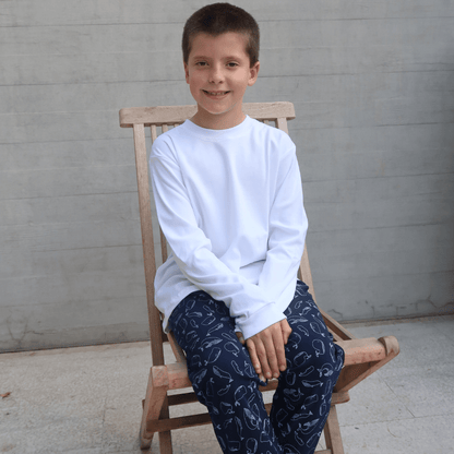 Pijama largo ballenas niño - SimplyB