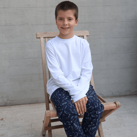 Pijama largo ballenas niño - SimplyB