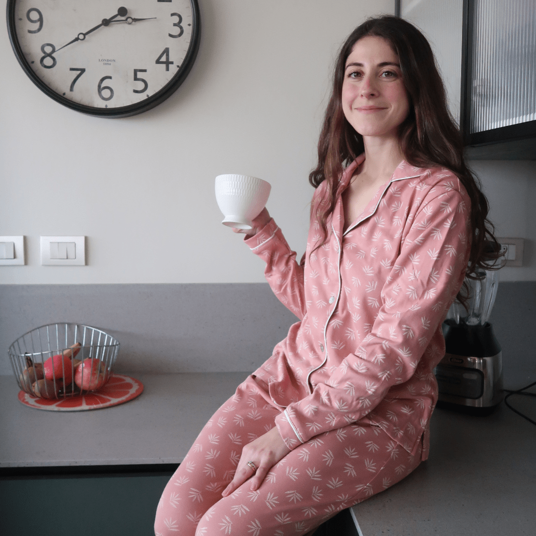 Pijama largo espiga palo rosa - SimplyB