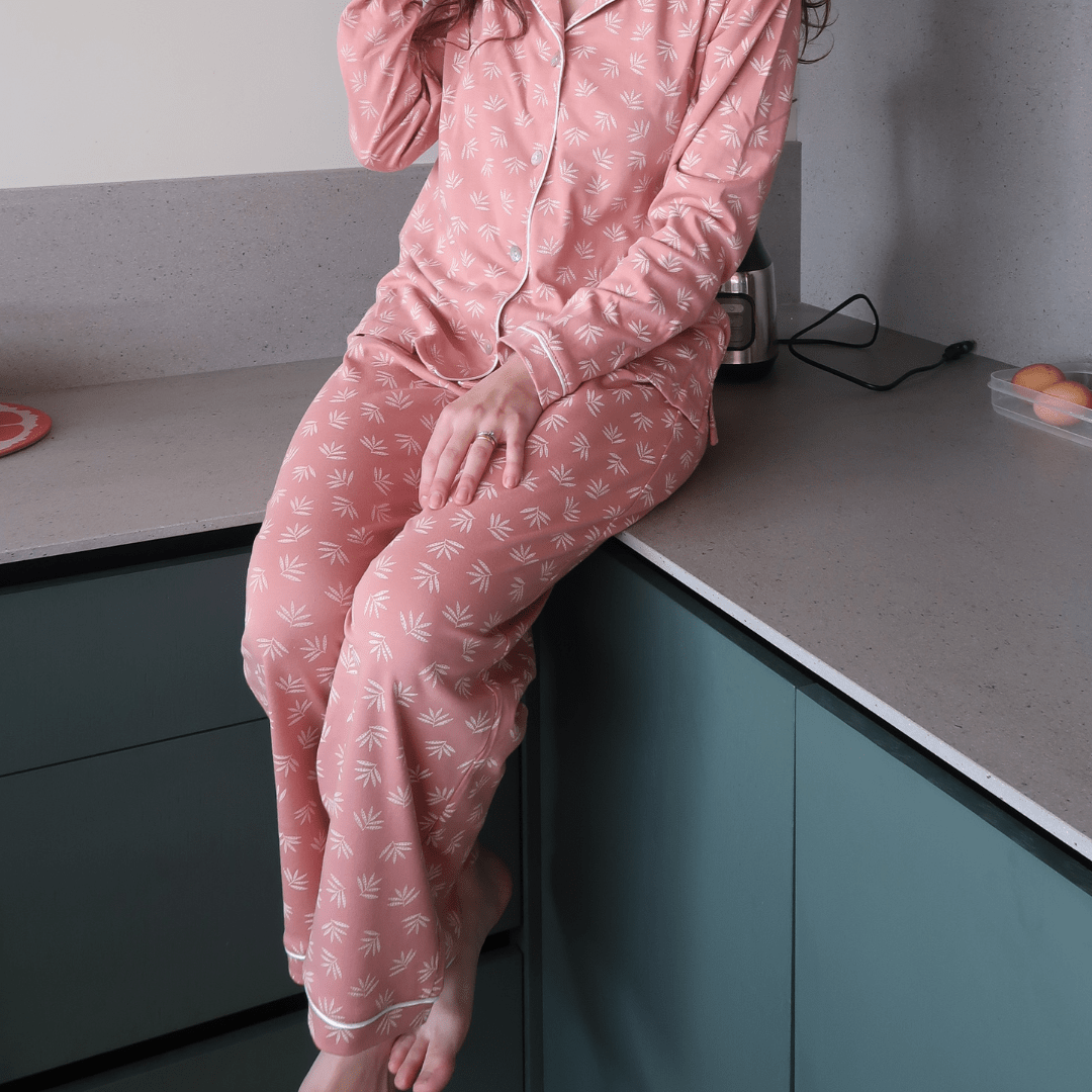 Pijama largo espiga palo rosa - SimplyB