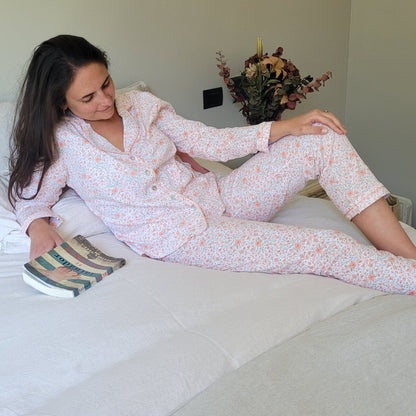 Pijama largo flores colores mujer - SimplyB