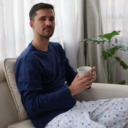 Pijama largo palmeras de colores hombre - SimplyB