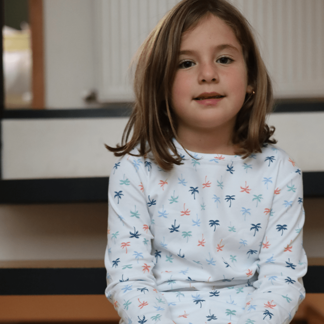 Pijama largo palmeras de colores niña - SimplyB
