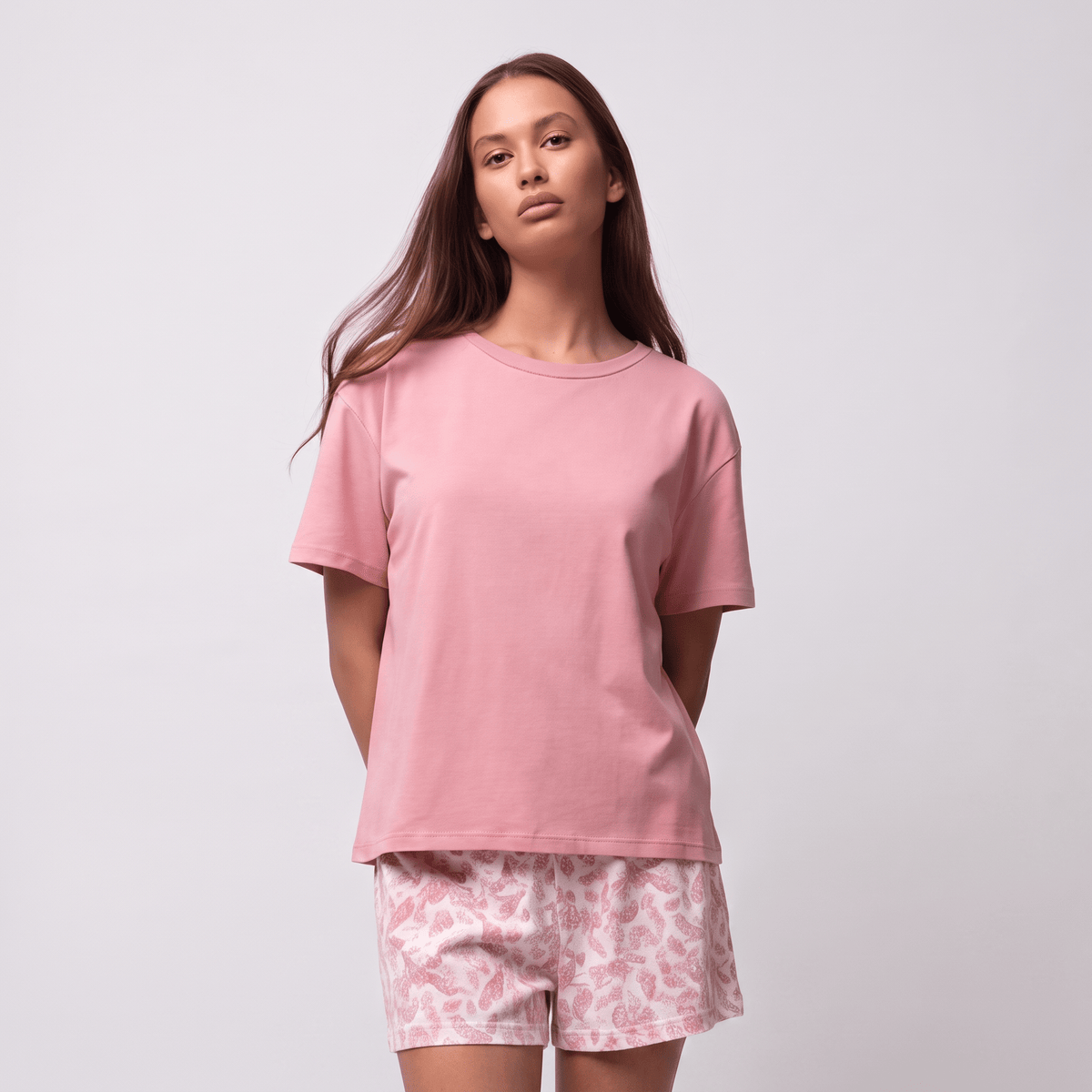 Pijama Mujer Corto Algodón Pima África Cuello Polo - SimplyB