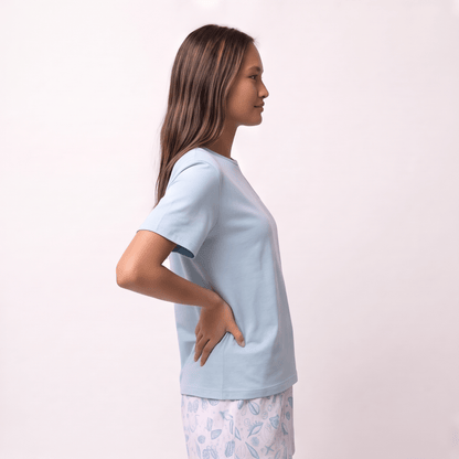 Pijama Mujer Corto Algodón Pima Bajo del Mar Cuello Polo - SimplyB