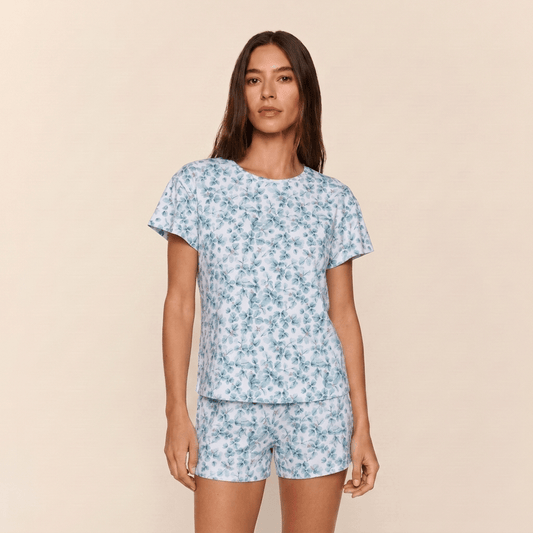 Pijama Mujer corto cuello polo acuarela - SimplyB