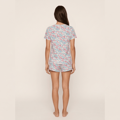 Pijama Mujer corto cuello polo enredadera uva - SimplyB