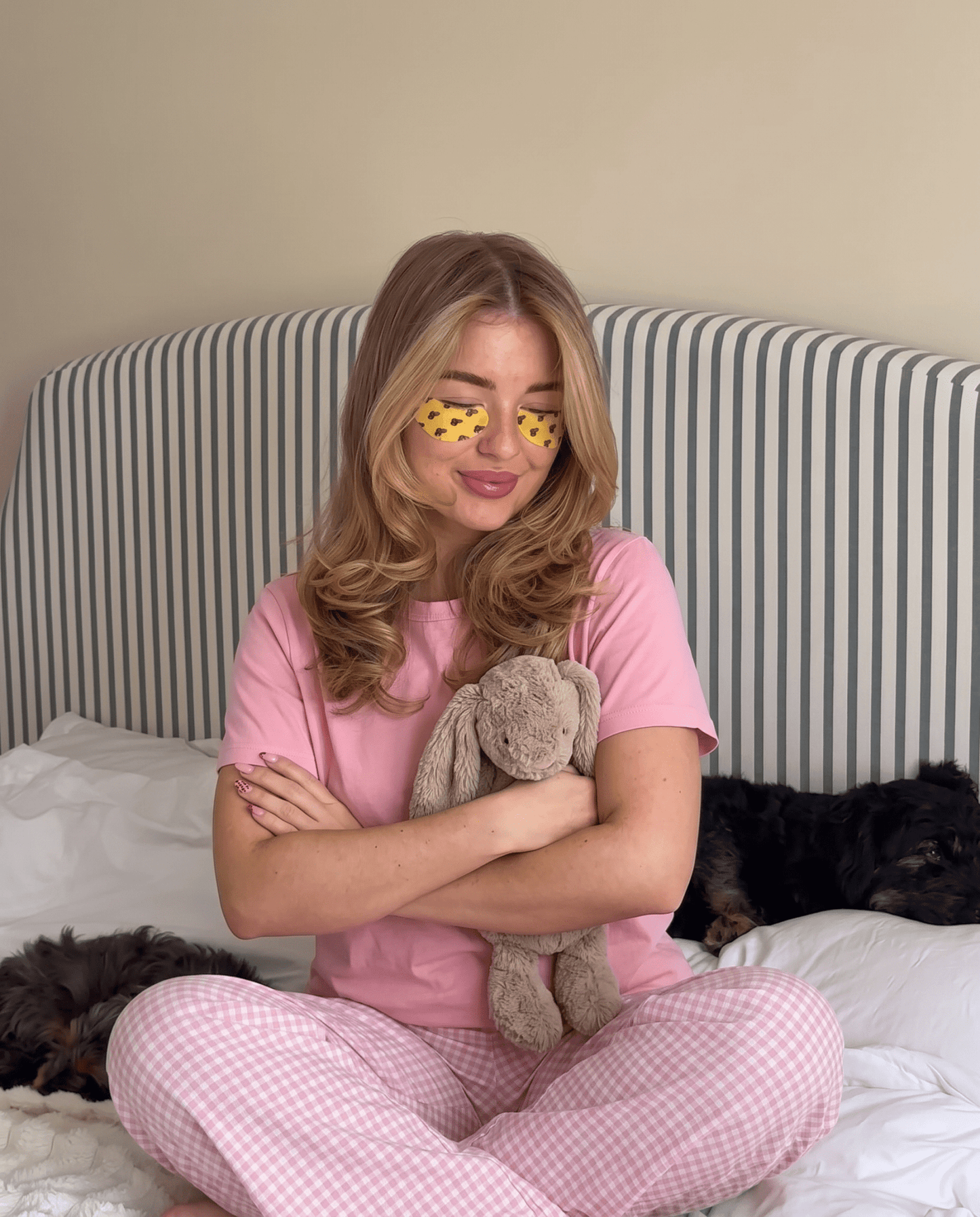 Pijama Mujer Manga Corta Algodón Pima Vichy Rosado - SimplyB