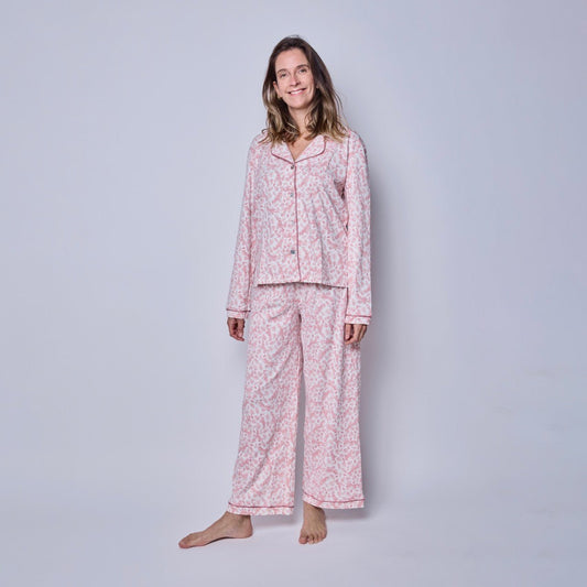 Pijama Mujer Manga Larga Algodón Pima África - SimplyB