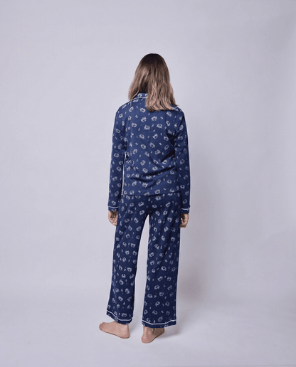 Pijama Mujer Manga Larga Algodón Pima Cangrejos - SimplyB