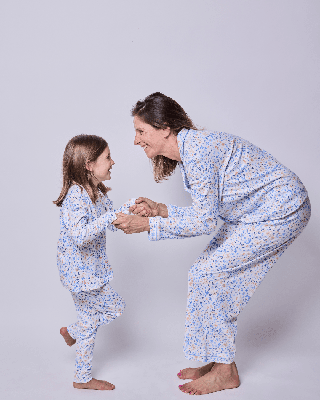 Pijama Mujer Manga Larga Algodón Pima Flores Otoñal - SimplyB