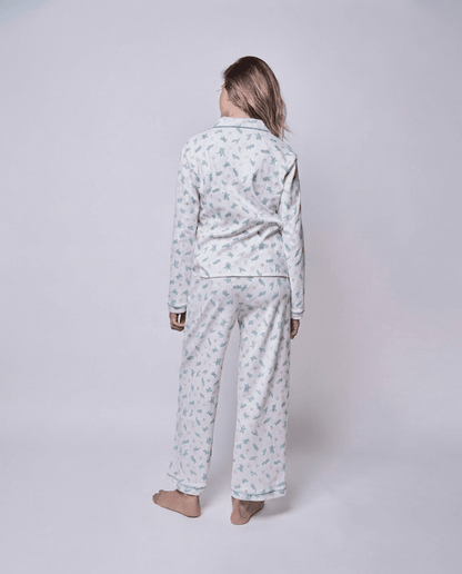 Pijama Mujer Manga Larga Algodón Pima Tortugas Acuarela - SimplyB