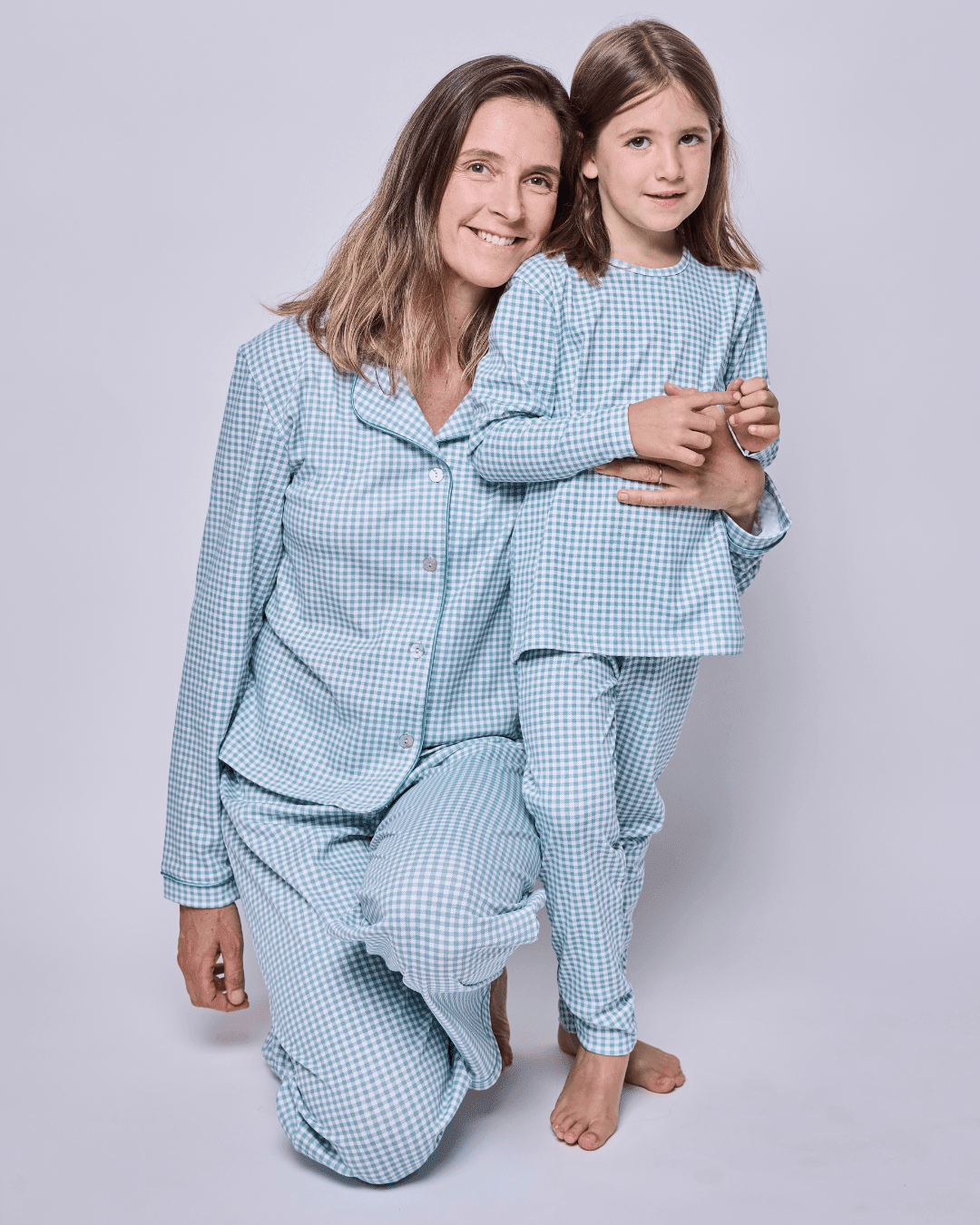 Pijama Mujer Manga Larga Algodón Pima Vichy Verde - SimplyB