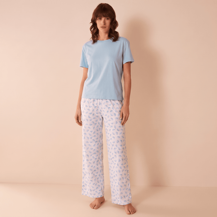 Pijama Mujer Pantalón y Polera Algodón Pima Botánico - SimplyB