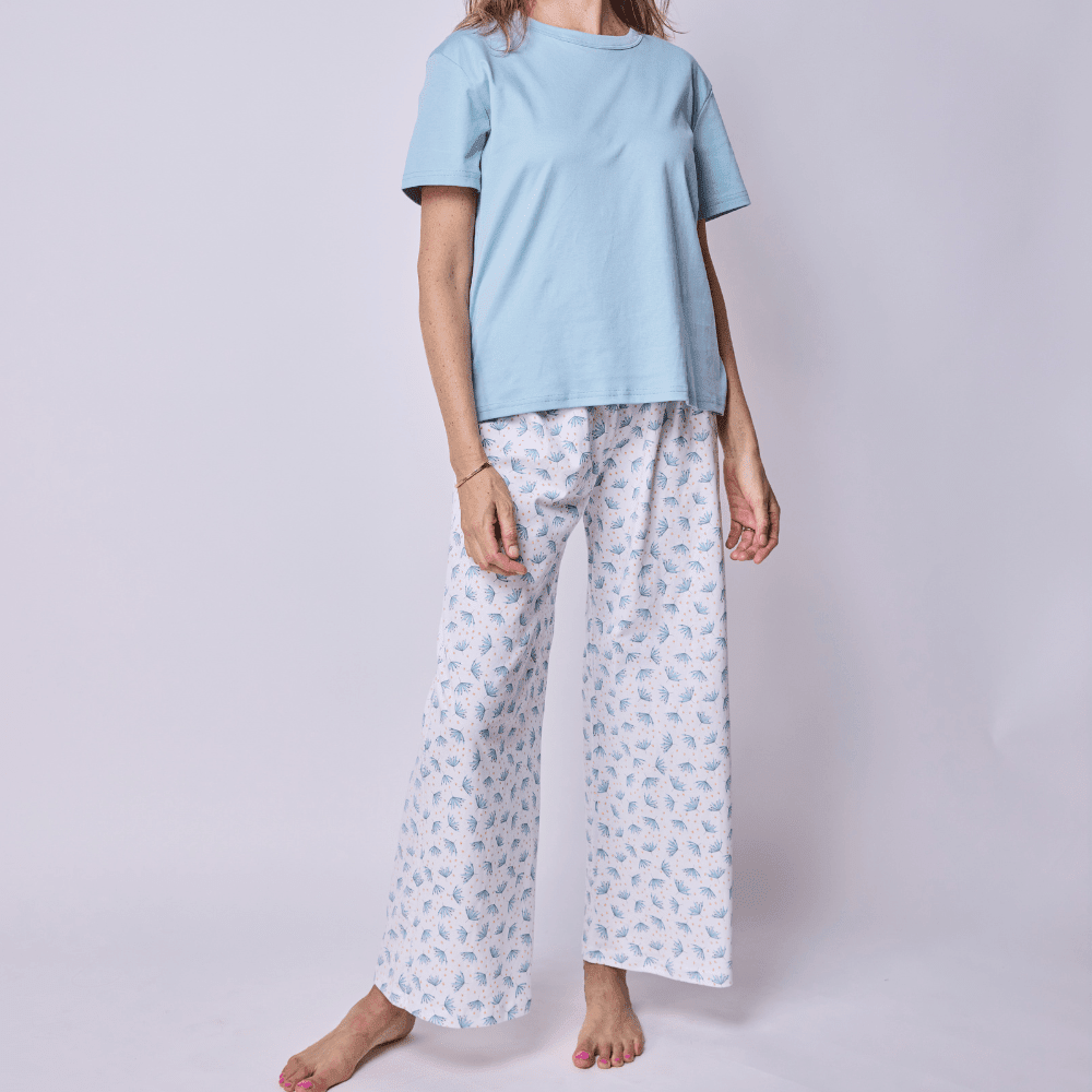 Pijama Mujer Pantalón y Polera Algodón Pima Botánico - SimplyB