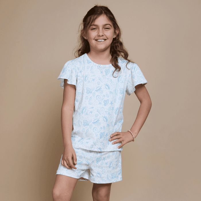 Pijama Niña Corto Algodón Pima Bajo del Mar - SimplyB