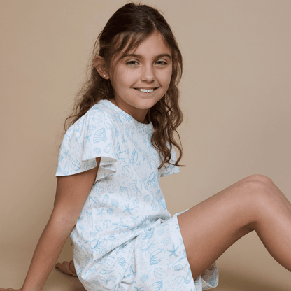 Pijama Niña Corto Algodón Pima Bajo del Mar - SimplyB