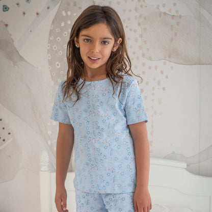 Pijama Niña Corto Algodón Pima Palmeras - SimplyB