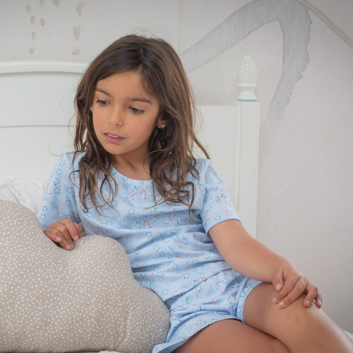 Pijama Niña Corto Algodón Pima Palmeras - SimplyB