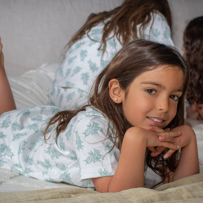Pijama Niña Corto Algodón Pima Piñas - SimplyB