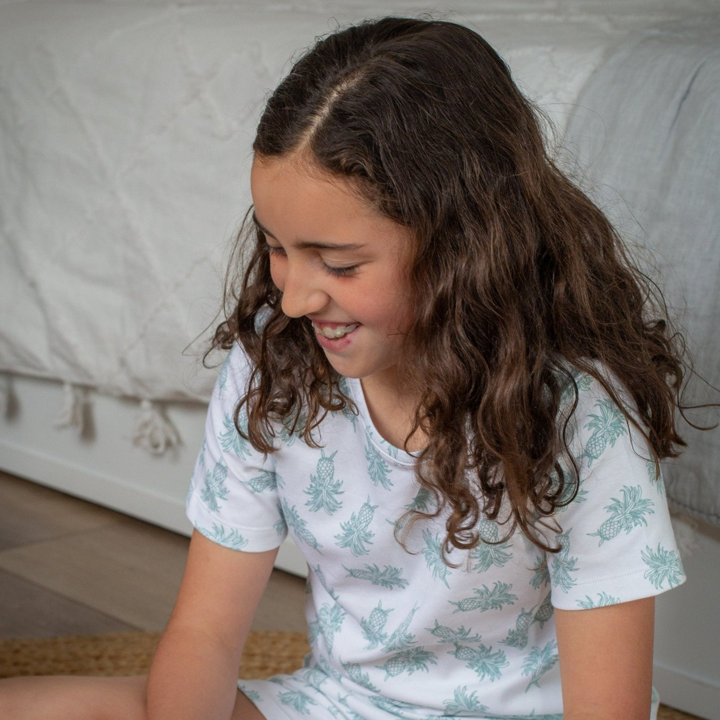 Pijama Niña Corto Algodón Pima Piñas - SimplyB