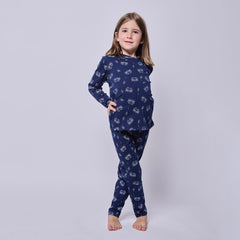 Pijama Niña Manga Larga Algodón Pima Cangrejos