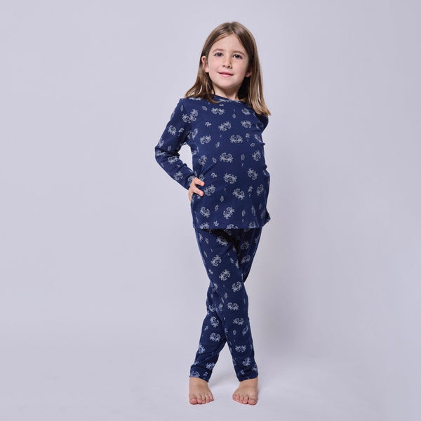 Pijama niña manga larga cangrejos algodón pima - SimplyB