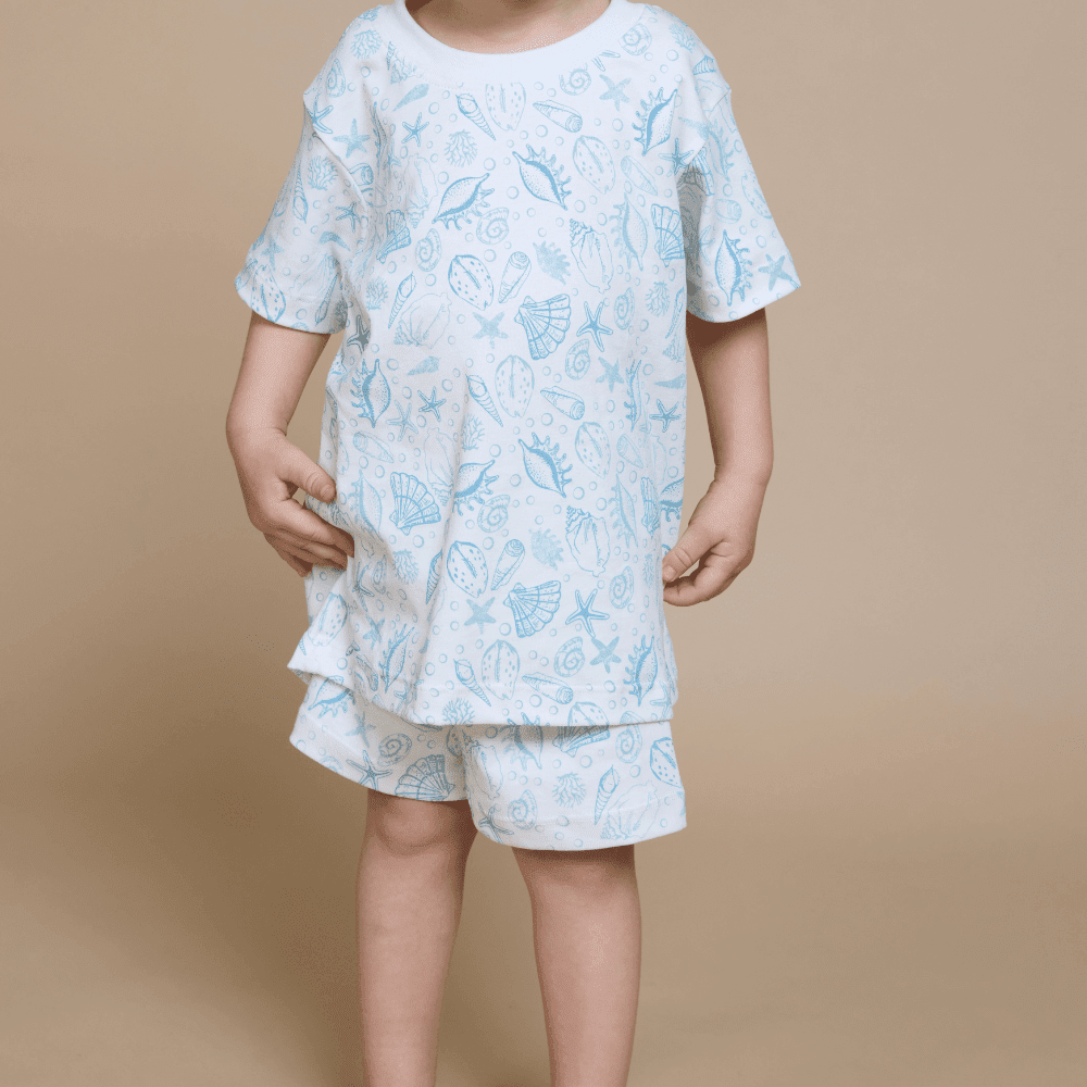 Pijama Niño Corto Algodón Pima Bajo del Mar - SimplyB