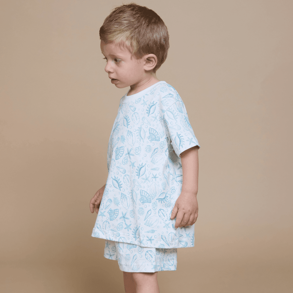 Pijama Niño Corto Algodón Pima Bajo del Mar - SimplyB