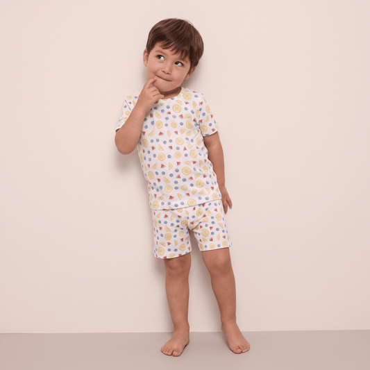 Pijama Niño Corto Algodón Pima frutal - SimplyB
