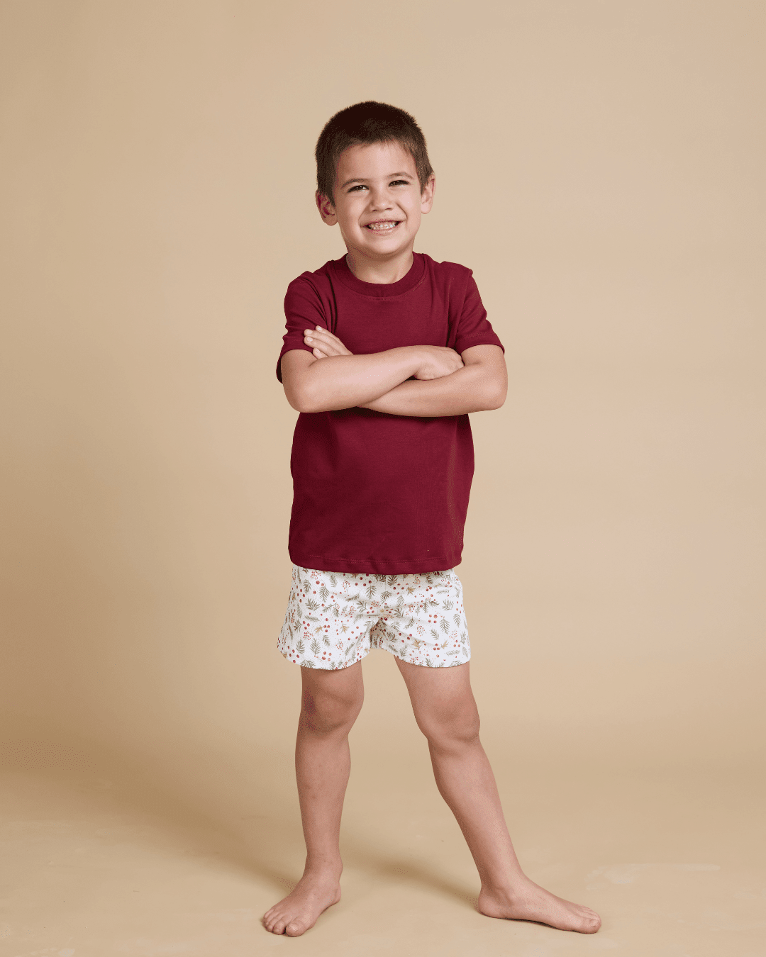 Pijama Niño Corto Algodón Pima Navideño - SimplyB